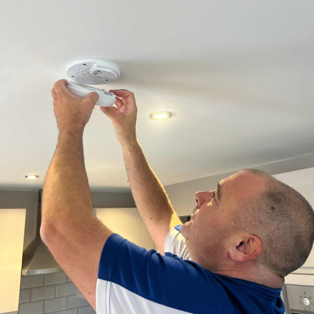Smoke alarm providing fire safety protection in a Slough home
